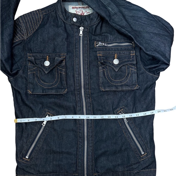 Vintage True Religion Moto Denim Jacket Size Large. Great condition. - Picture 11 of 12